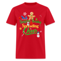🎄 Sleighing Grades & Spreading Cheer — Holiday Teacher Tee ✏️✨ - red