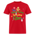 🎄 Sleighing Grades & Spreading Cheer — Holiday Teacher Tee ✏️✨ - red