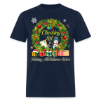🎄 Checking Lists & Taking Attendance Twice — Holiday Teacher Tee ✏️✨ - navy