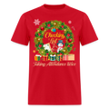 🎄 Checking Lists & Taking Attendance Twice — Holiday Teacher Tee ✏️✨ - red