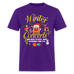 🎄 Winter Concerts, Holiday Plays & Scoring A+ — Holiday Teacher Tee ✏️✨ - purple