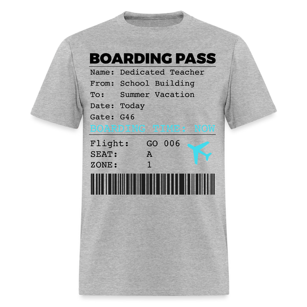 Your boarding pass to peace, quiet, and no lesson plans! - heather gray