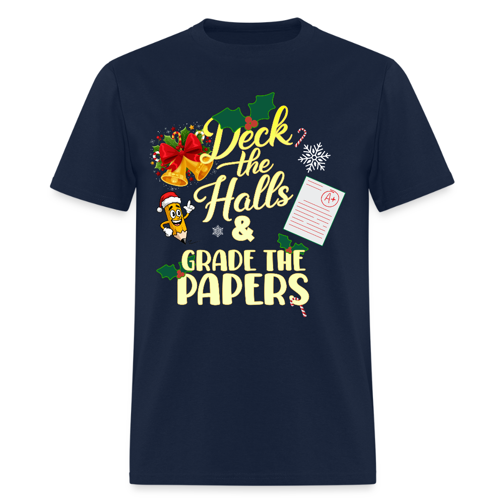 🎄 Deck the Halls & Grade the Papers - navy