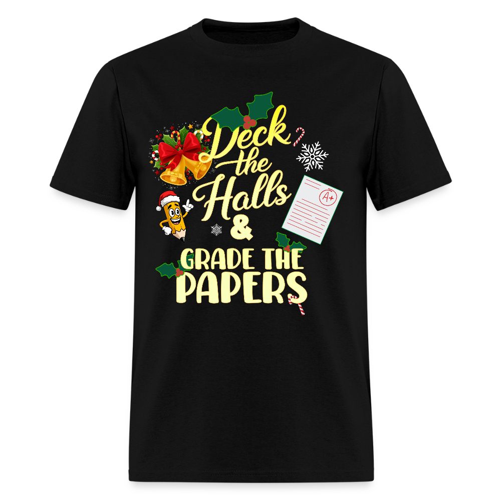 🎄 Deck the Halls & Grade the Papers - black