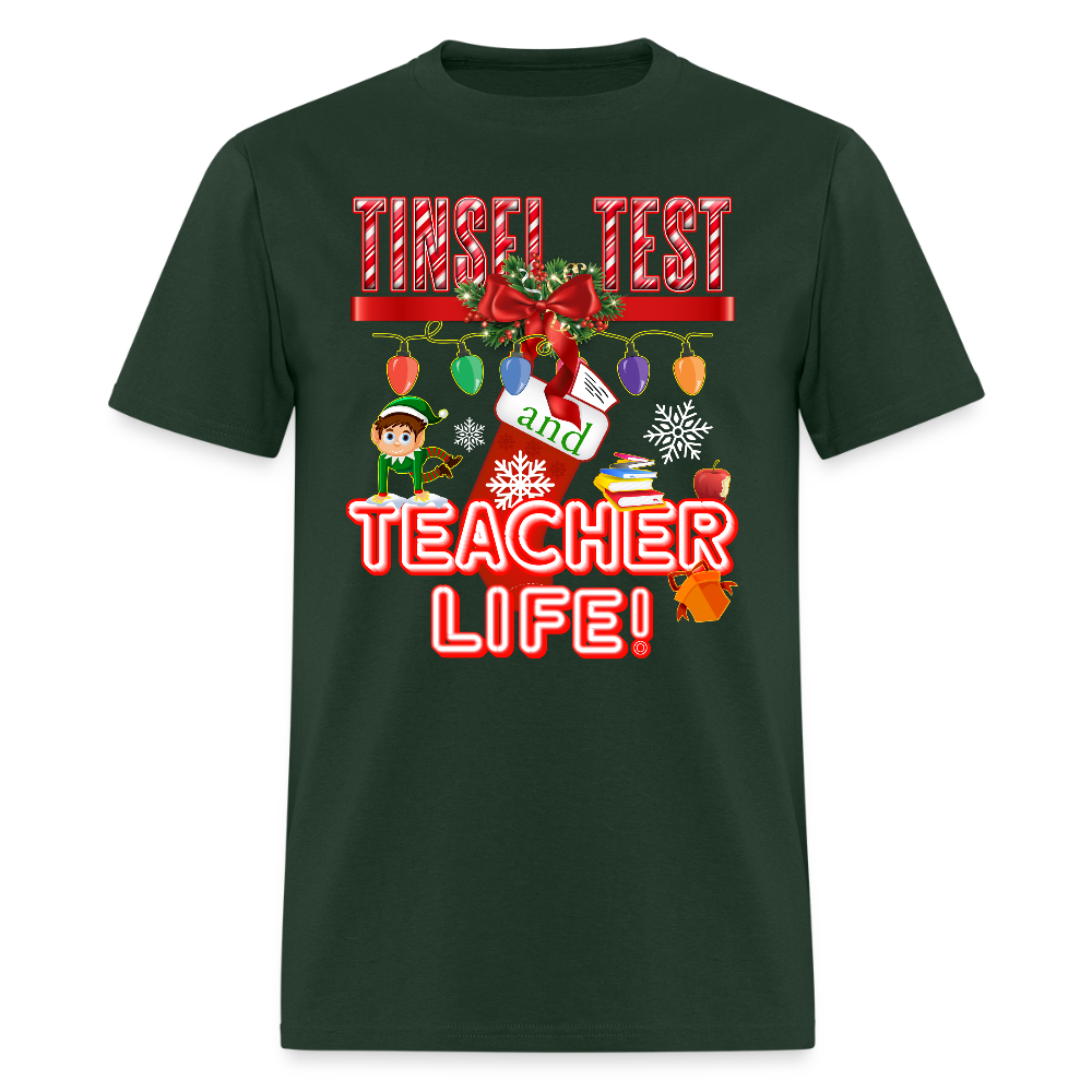 ✨ Tinsel, Tests & Teacher Life - forest green