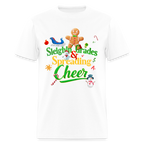 🎄 Sleighing Grades & Spreading Cheer — Holiday Teacher Tee ✏️✨ - white
